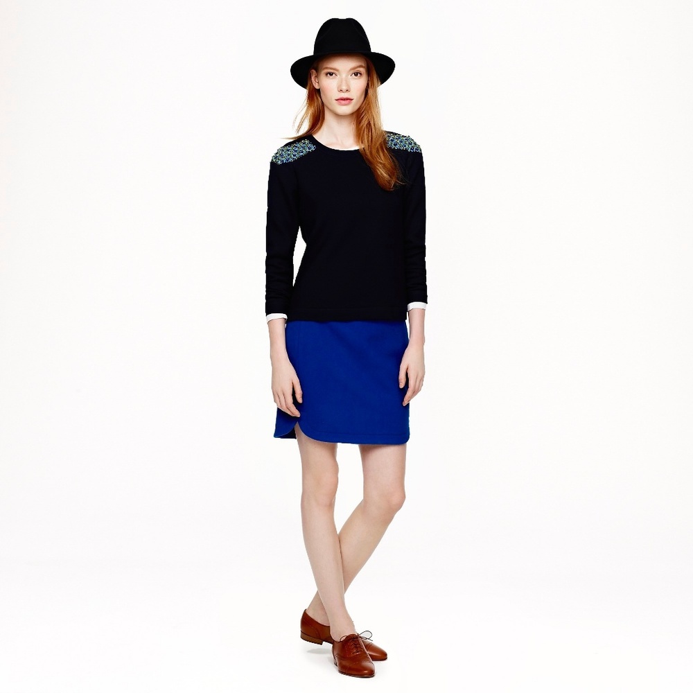 J. Crew Shirttail mini in wool